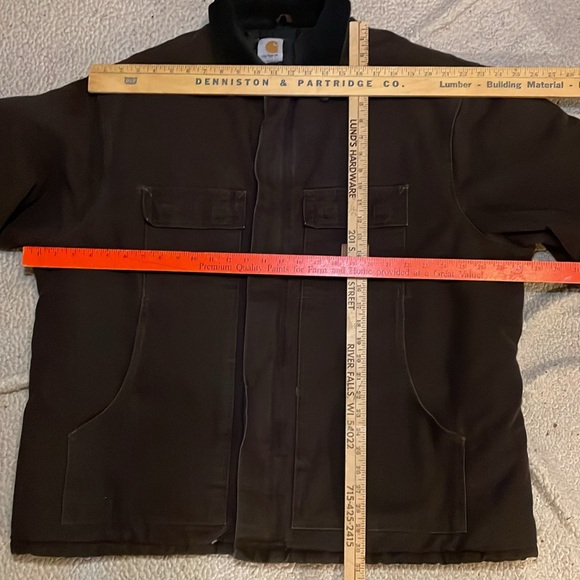Carhartt Jacket Coat Brown Canvas Arctic with Corduroy Collar - Picture 11 of 12
